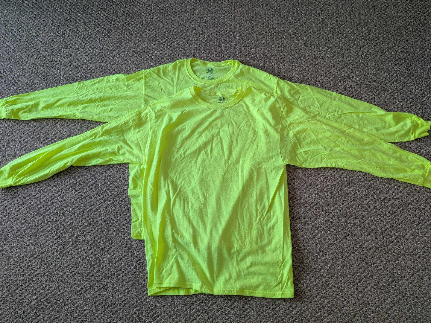 Fruit of the Loom Men's Safety Green Shirts, Large - photo 2