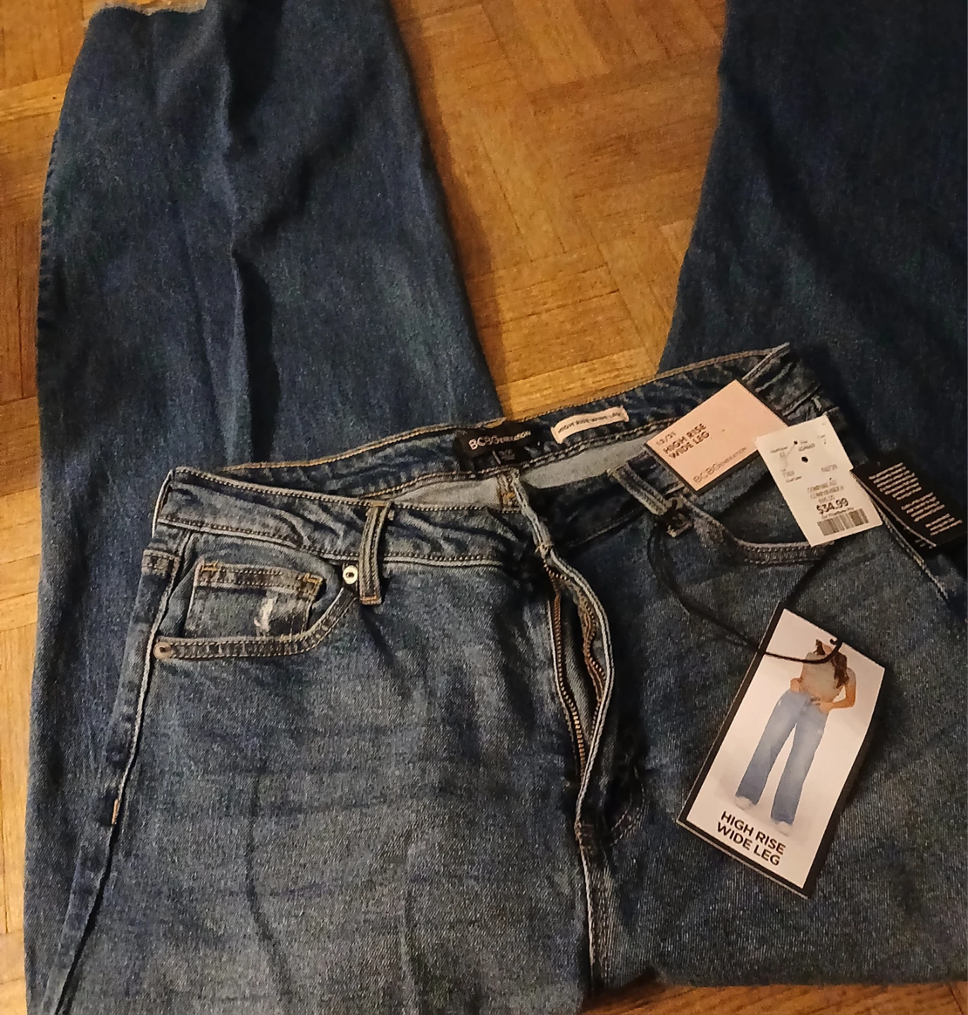 BCBGGeneration High Rise Wide Leg Jeans - Size 12