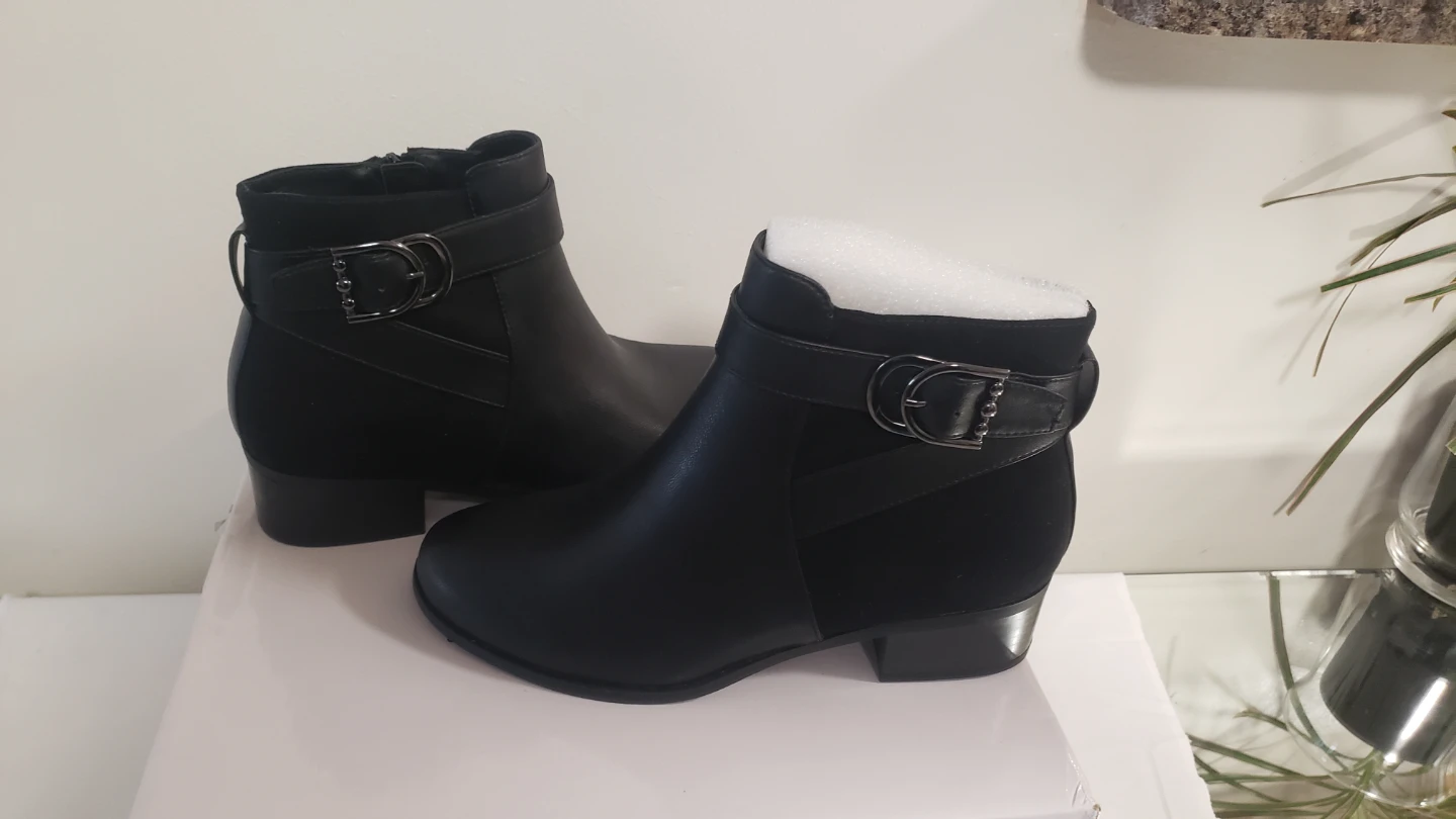 Brand new Pennington Women's Leather Ankle Black Boots - photo 2