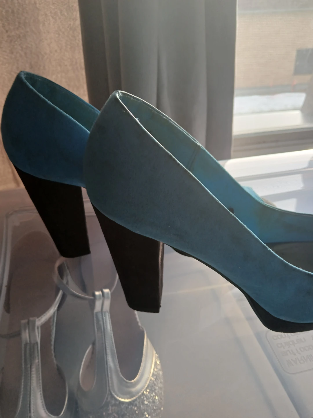 H&M Women's Blue Peep-Toe Heels - photo 2