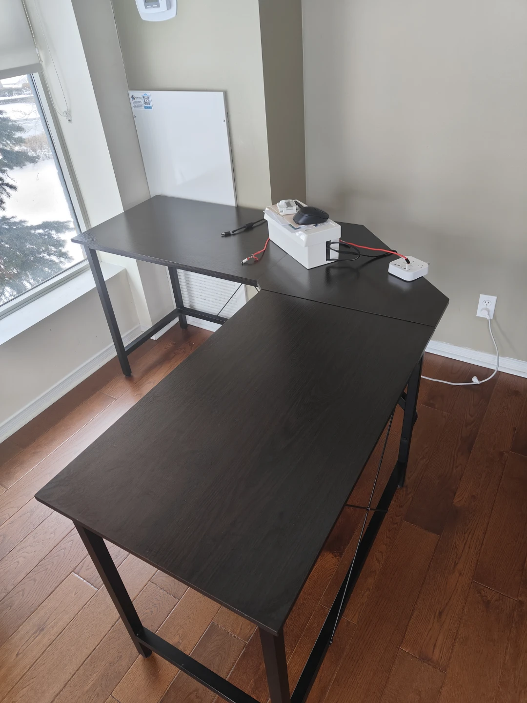 L-Shaped Black Desk - photo 2