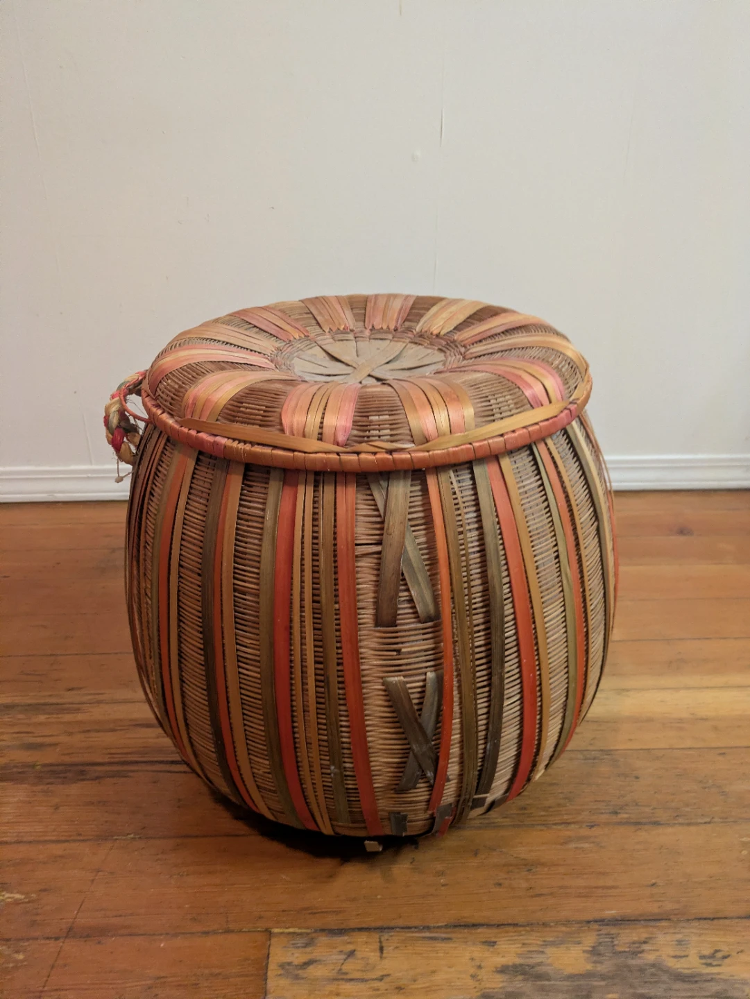 Vintage Storage Basket with Lid