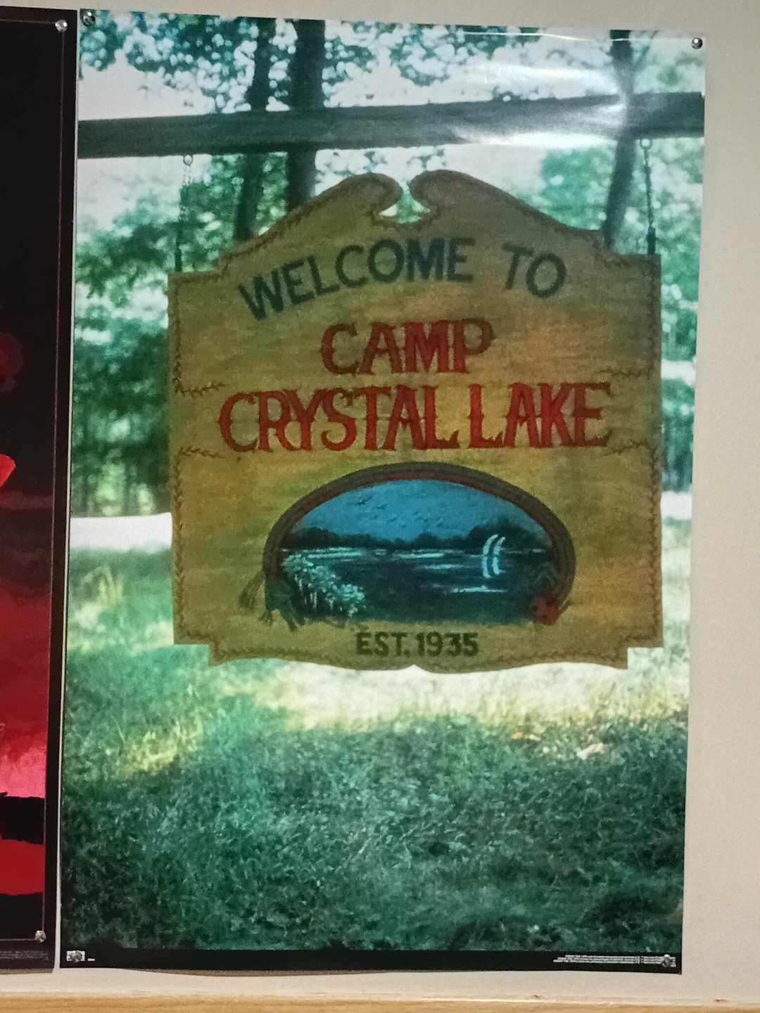 Welcome to Camp Crystal Lake Sign