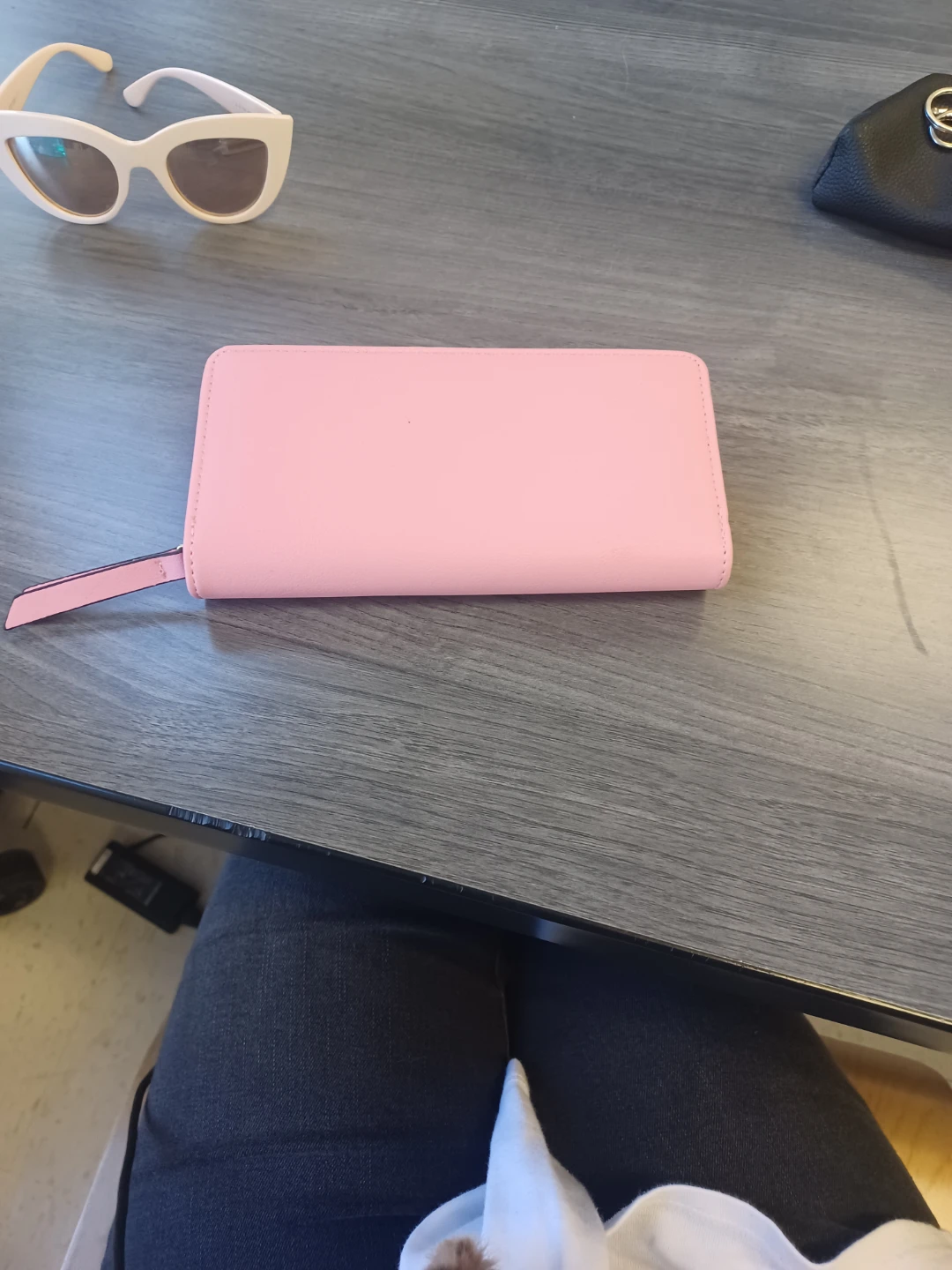 Pink Faux Leather Wallet with Leaf Cut-out Design - photo 5