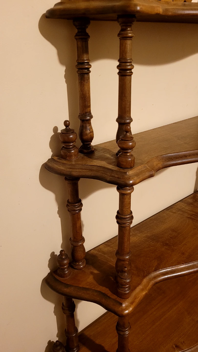 Antique Victorian Walnut Etagere Shelf - photo 2