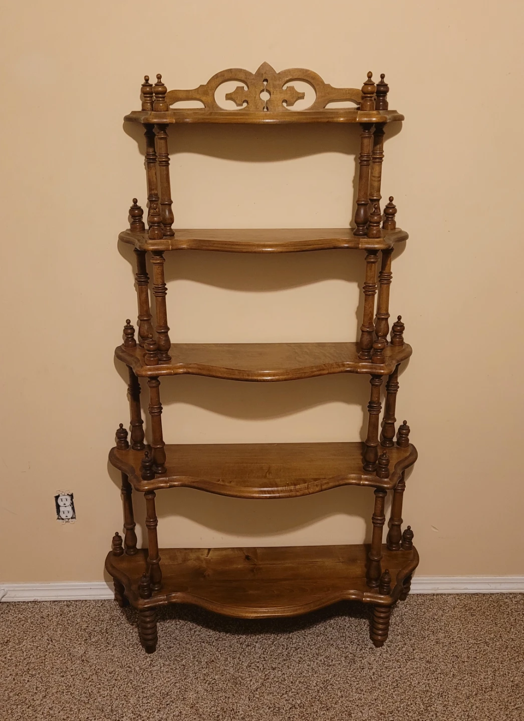 Antique Victorian Walnut Etagere Shelf - photo 5