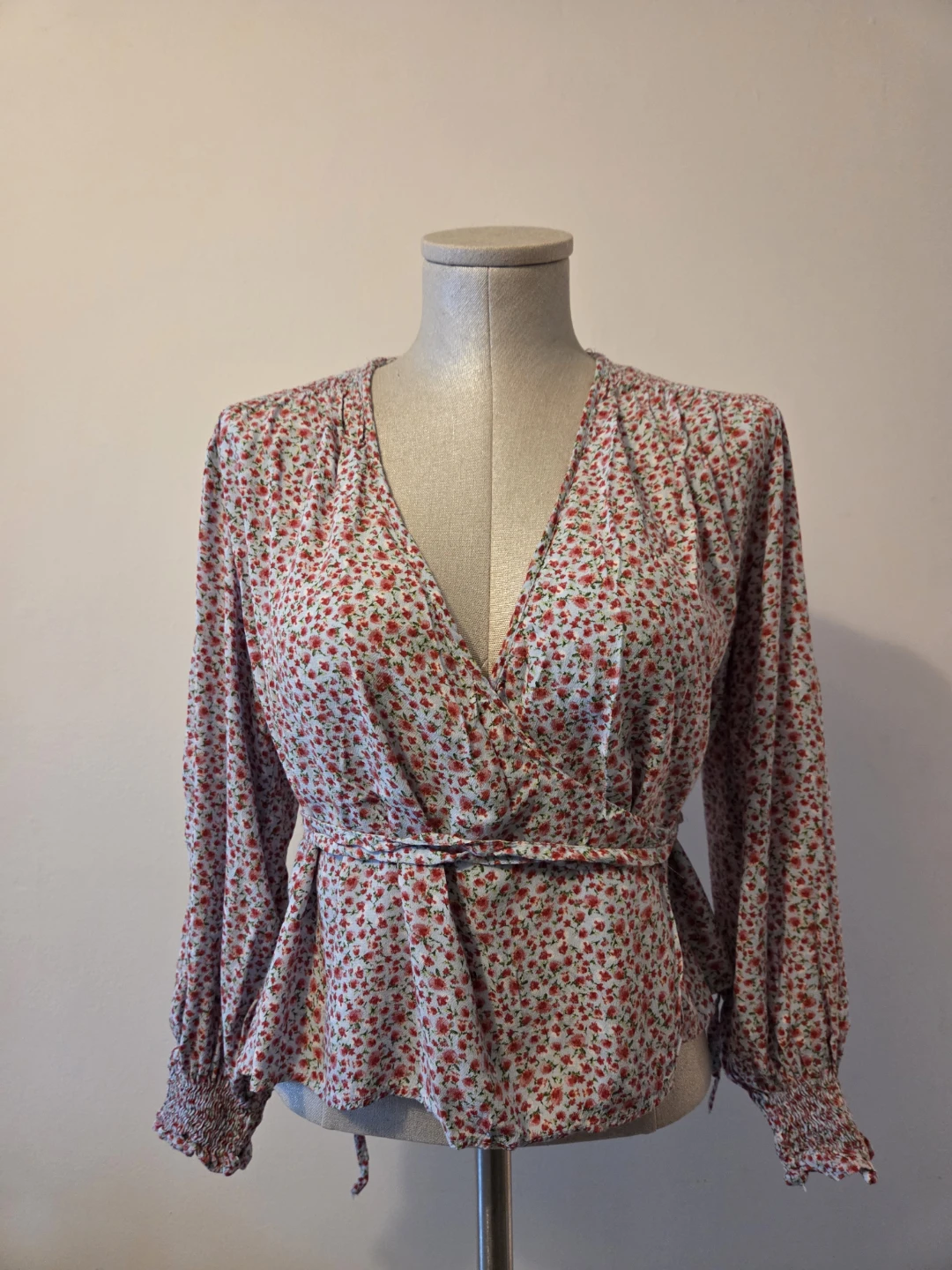 ZARA Floral Wrap Top Size S