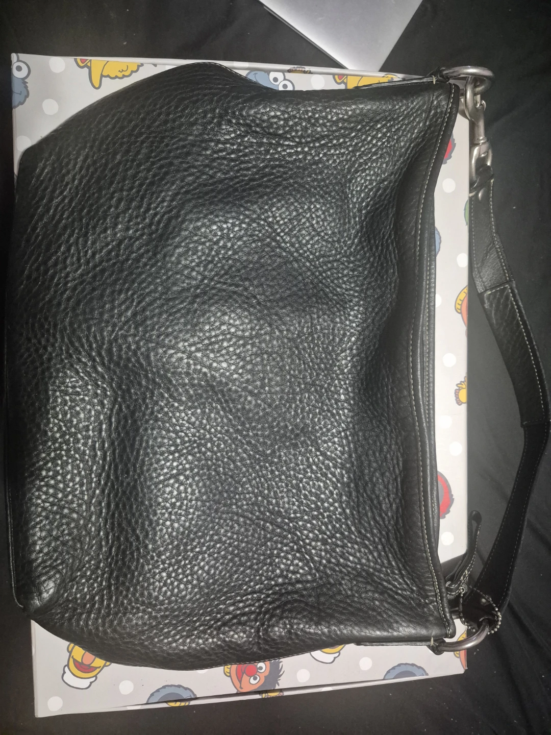 Coach Black Leather Hobo Shoulder Bag