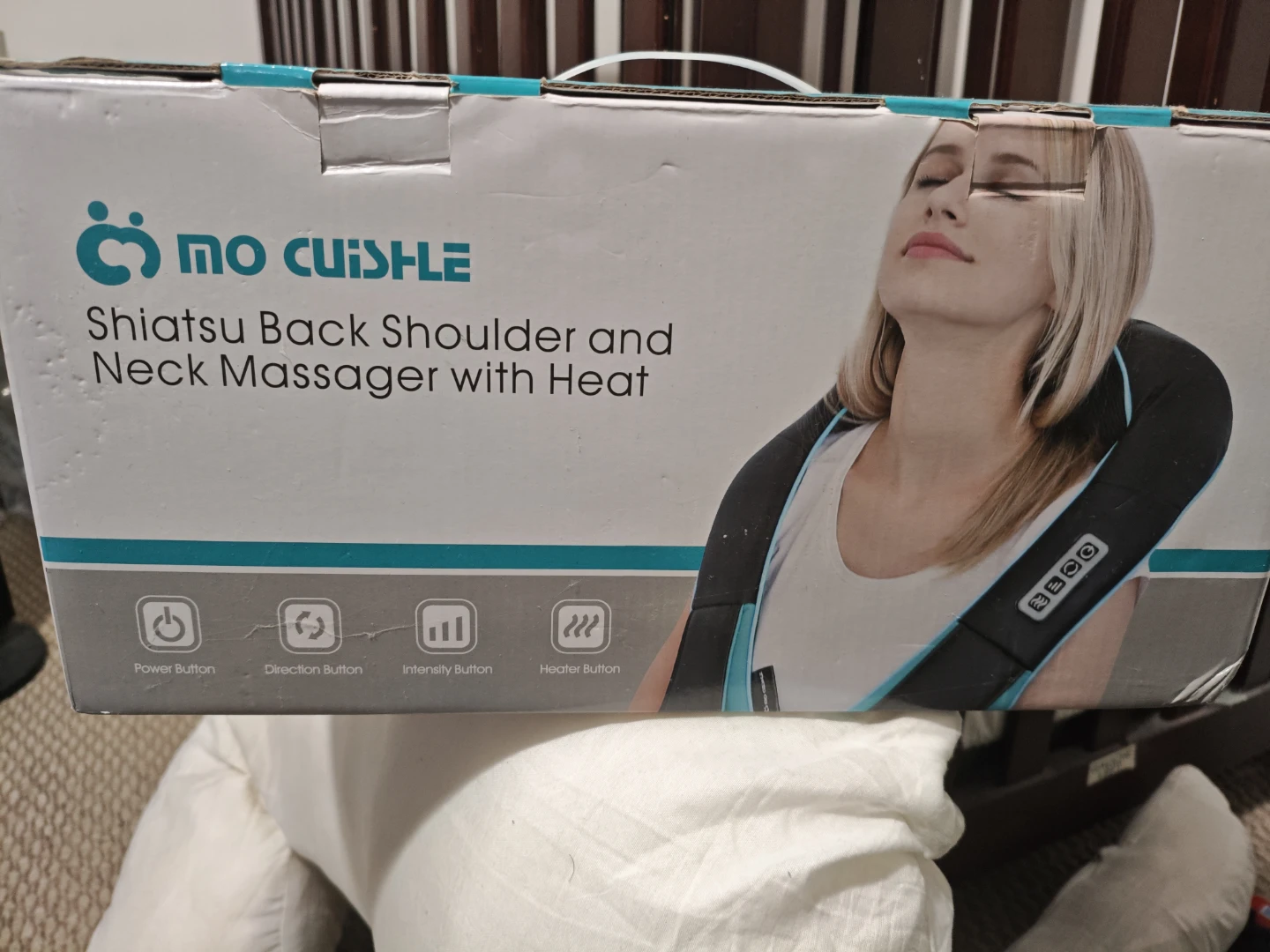 MOCUISHe Shiatsu Back Shoulder and Neck Massager with Heat
