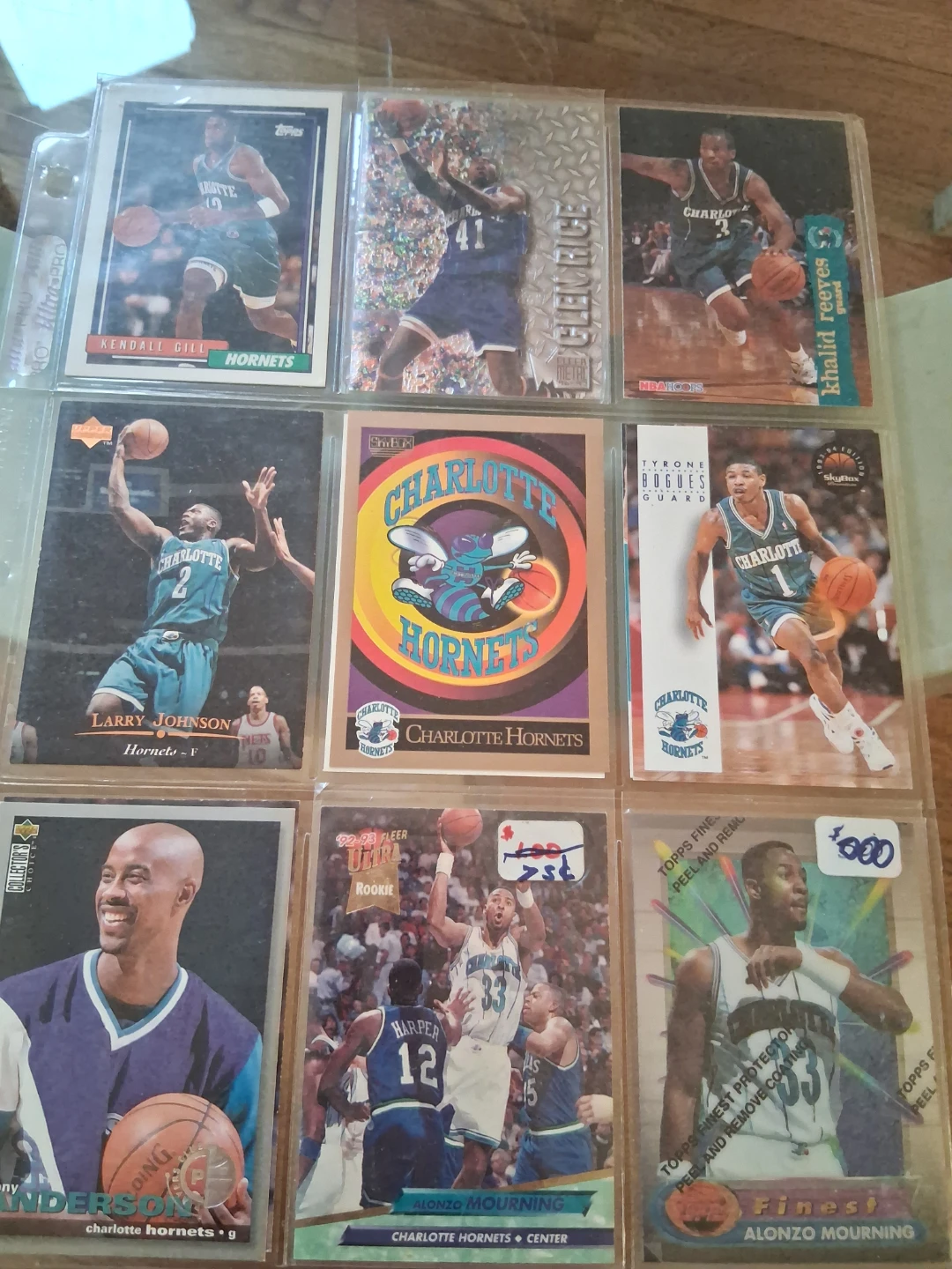 Charlotte Hornets Basketball Cards Lot