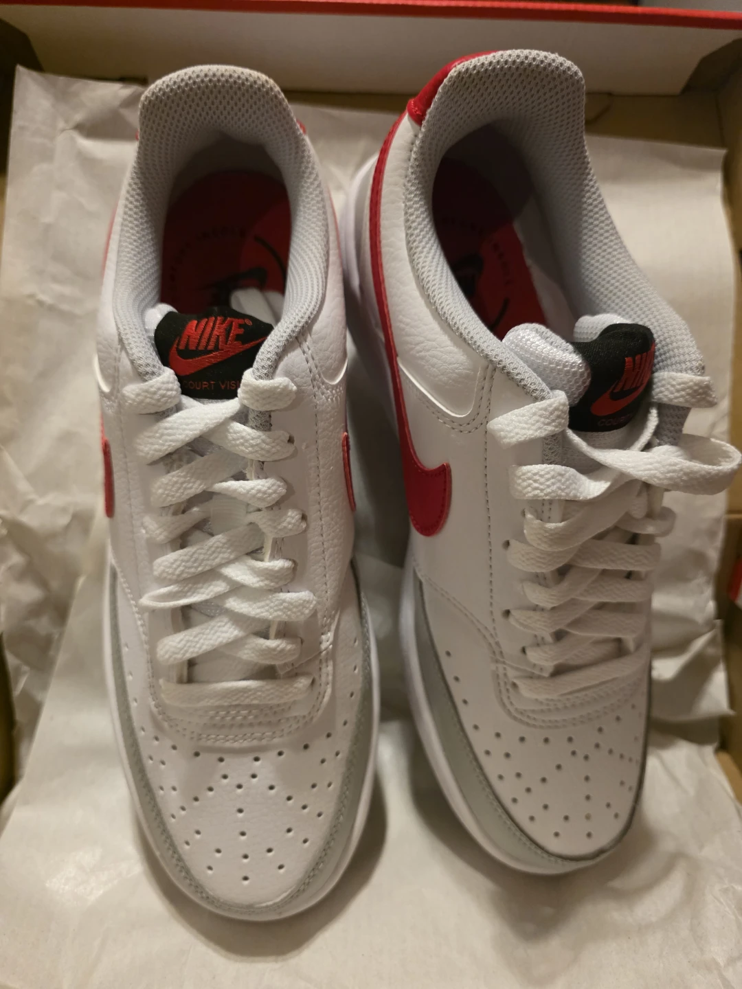 Nike Court Vision Low  Shoes White/Red - photo 2