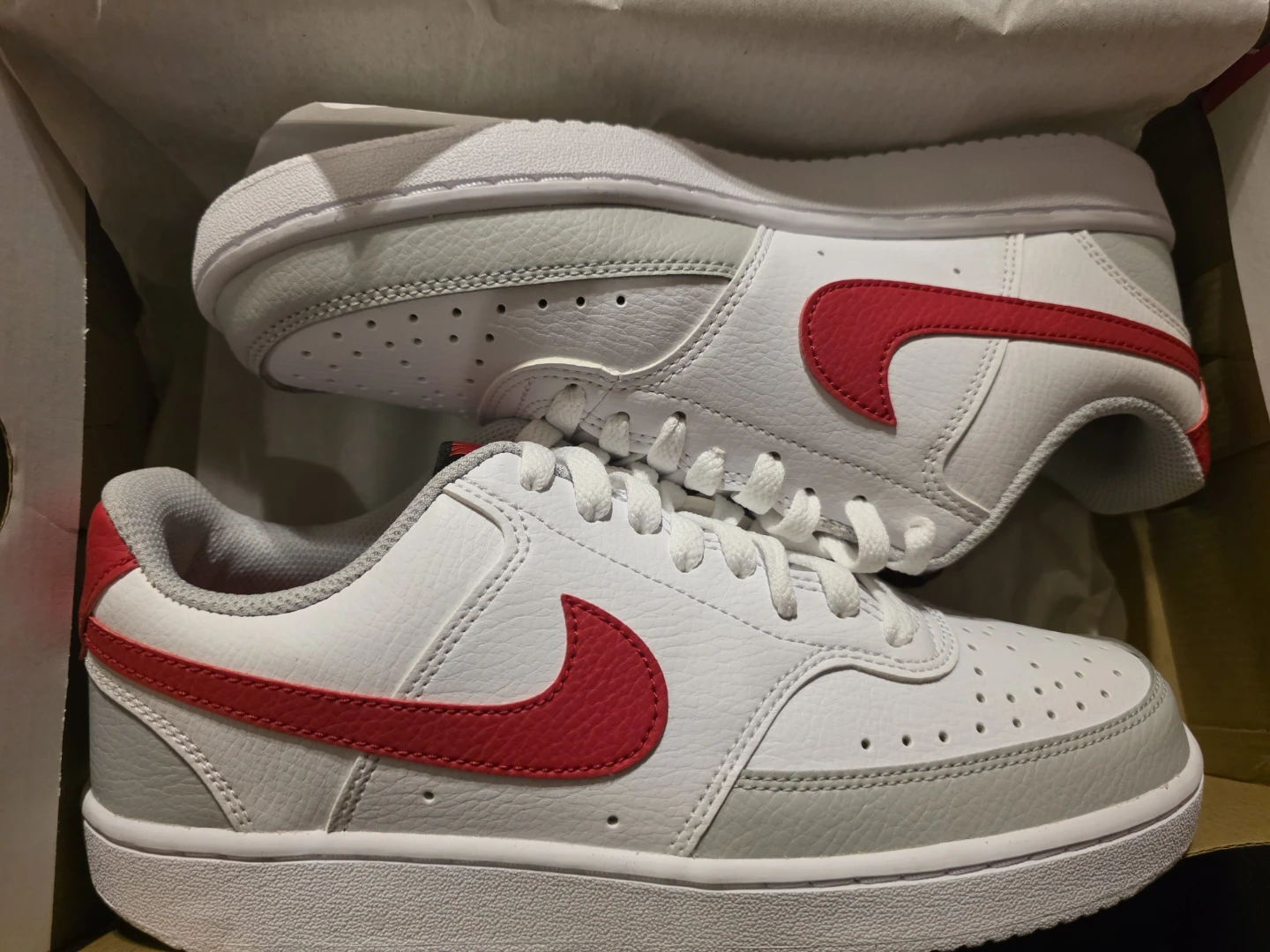Nike Court Vision Low  Shoes White/Red - photo 5