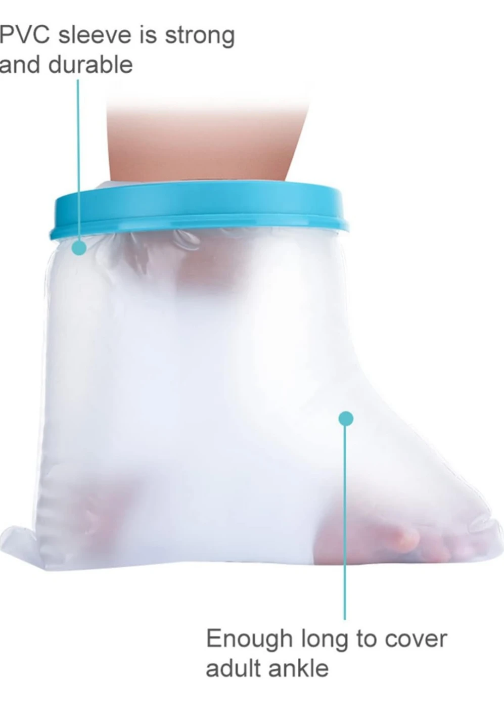 Foot Cast Cover for Adult Shower, Waterproof Seal Tight Cast - photo 4