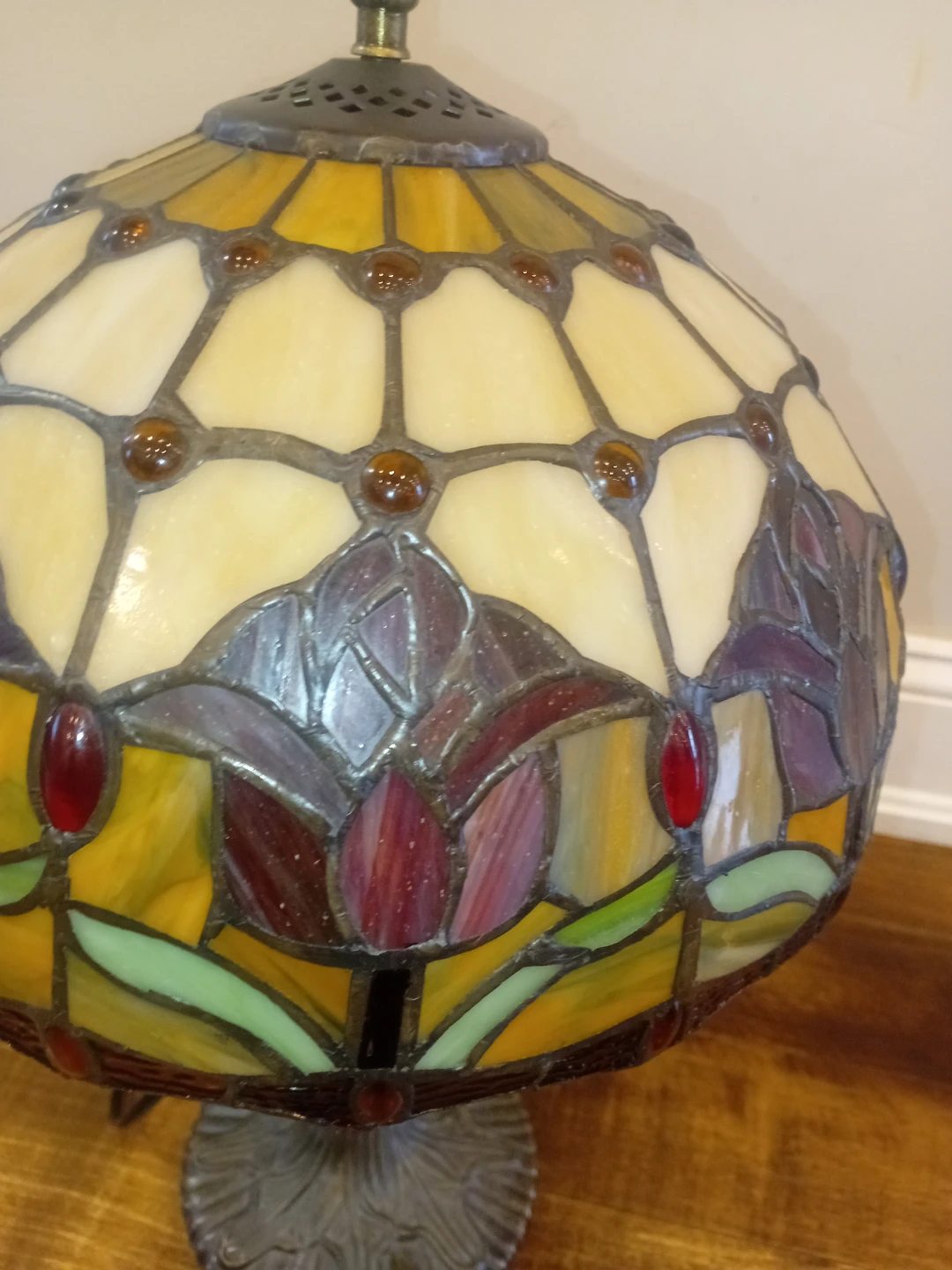 Tiffany Style Stained Glass Table Lamp - photo 2