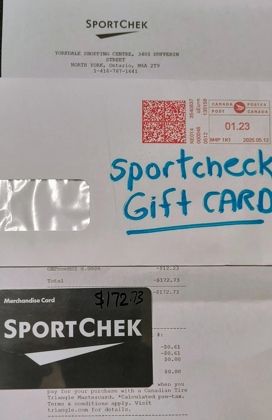 SportChek Gift Card ($172.73)