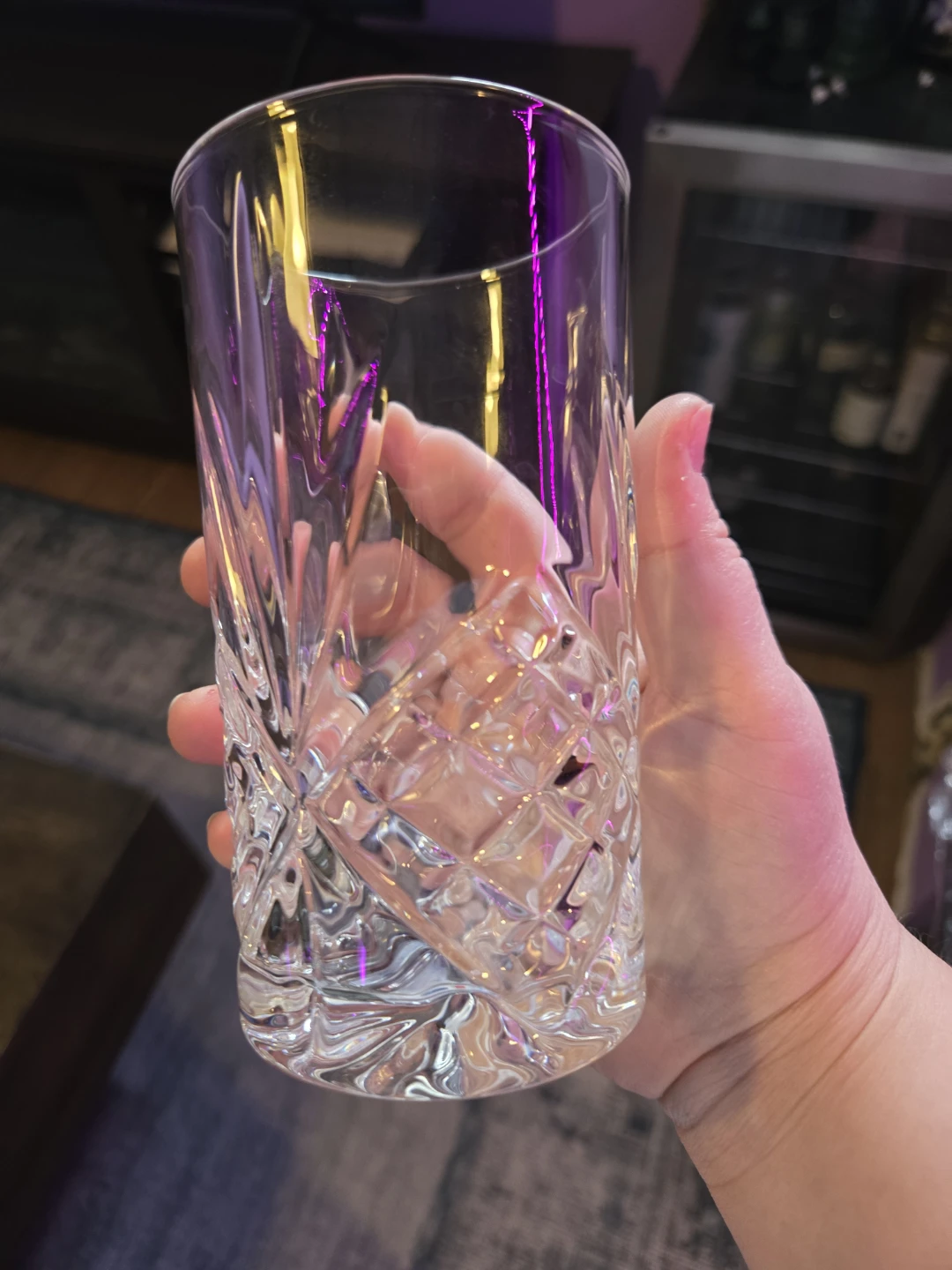 Set of 8 Clear Cut Glass Tumblers - photo 2