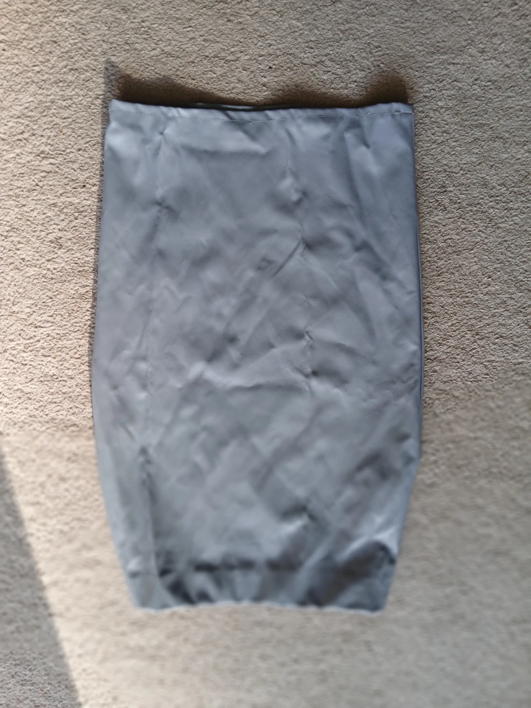 Revamped grey faux leather pencil skirt, size XXS - photo 5