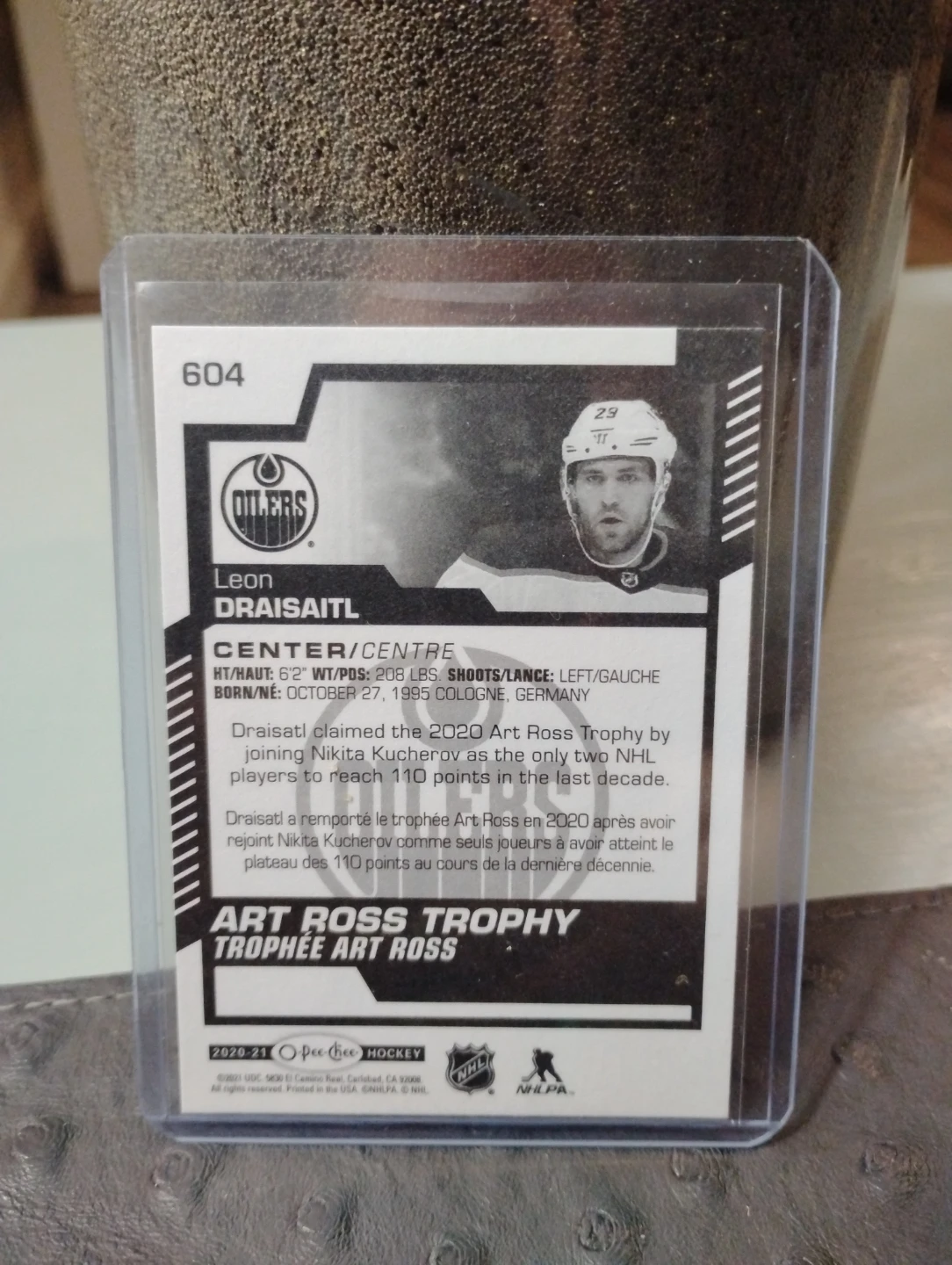 🥕2020-21 O-Pee-Chee Leon Draisaitl Art Ross Trophy Hockey Card - photo 2