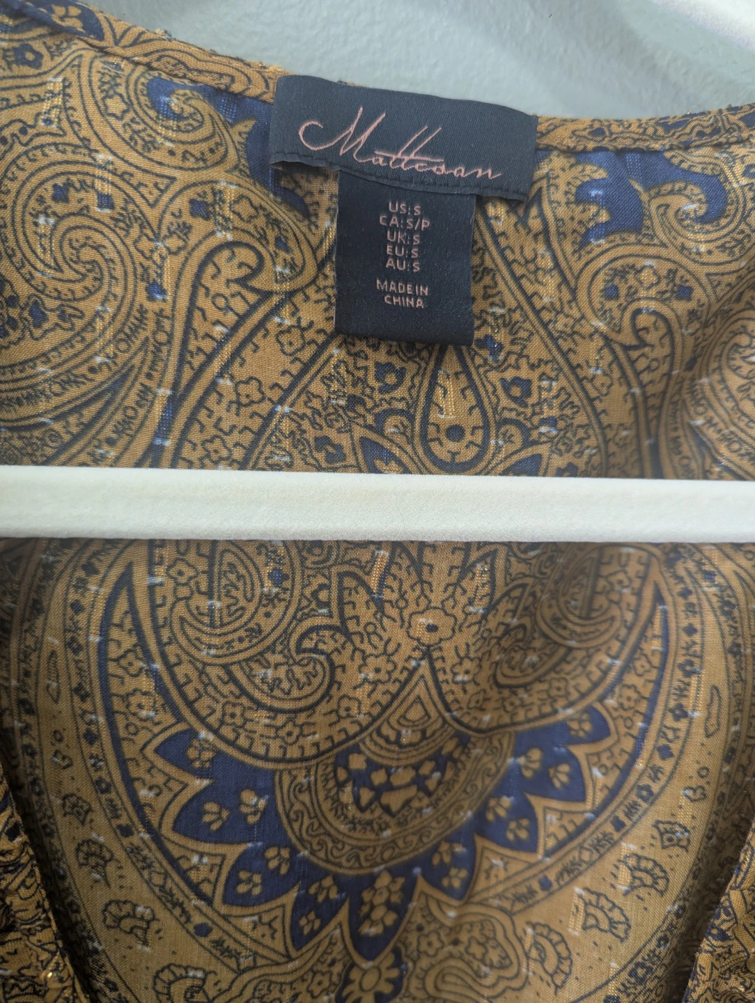 Matteson Paisley Ruffle Blouse Size S - photo 3