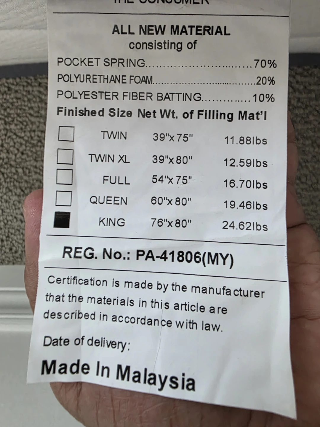 Martisiluna King Mattress - photo 2