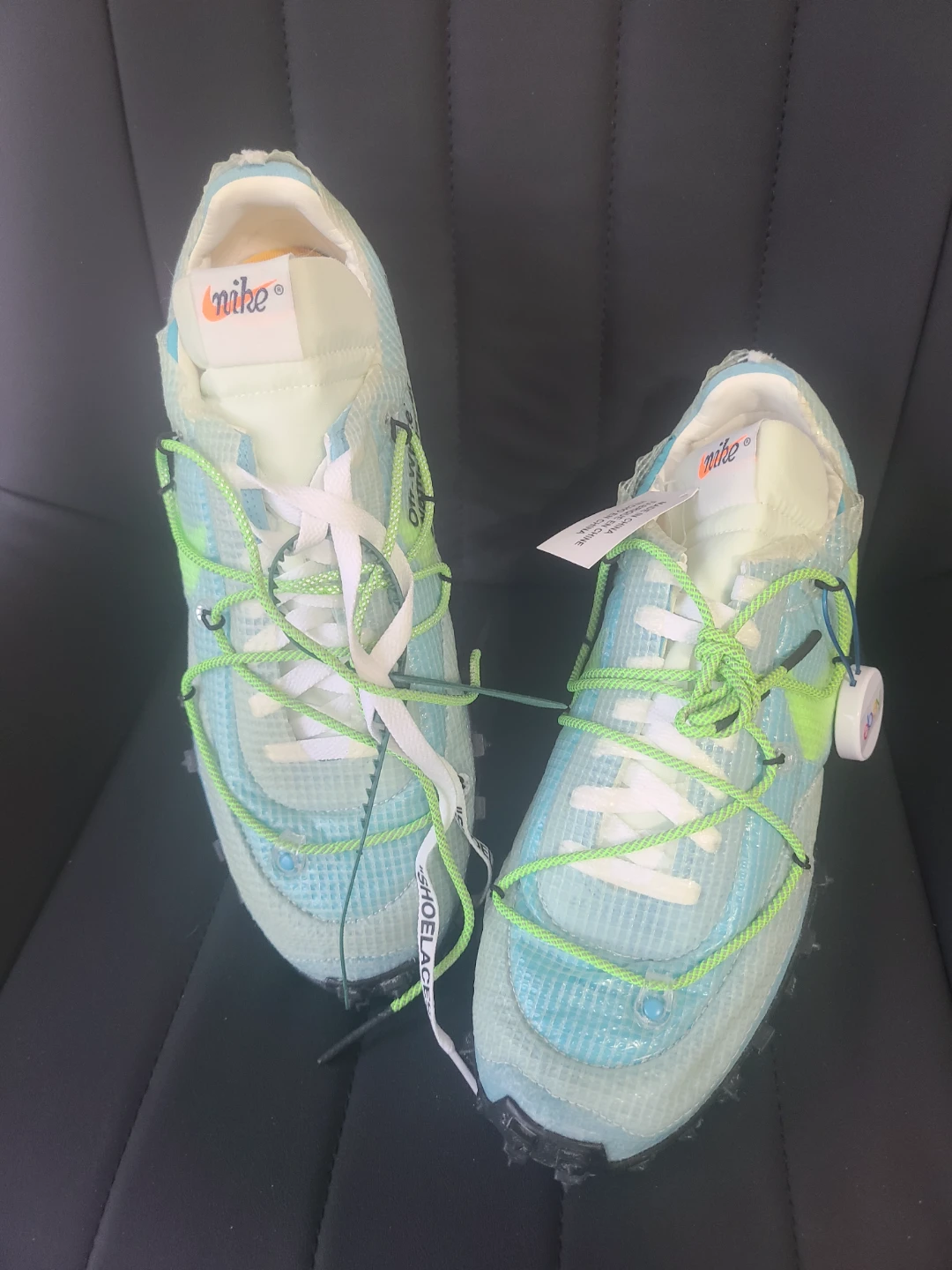 Off-White x Nike Waffle Racer "Vivid Sky" M 10 or W 11.5 - photo 3