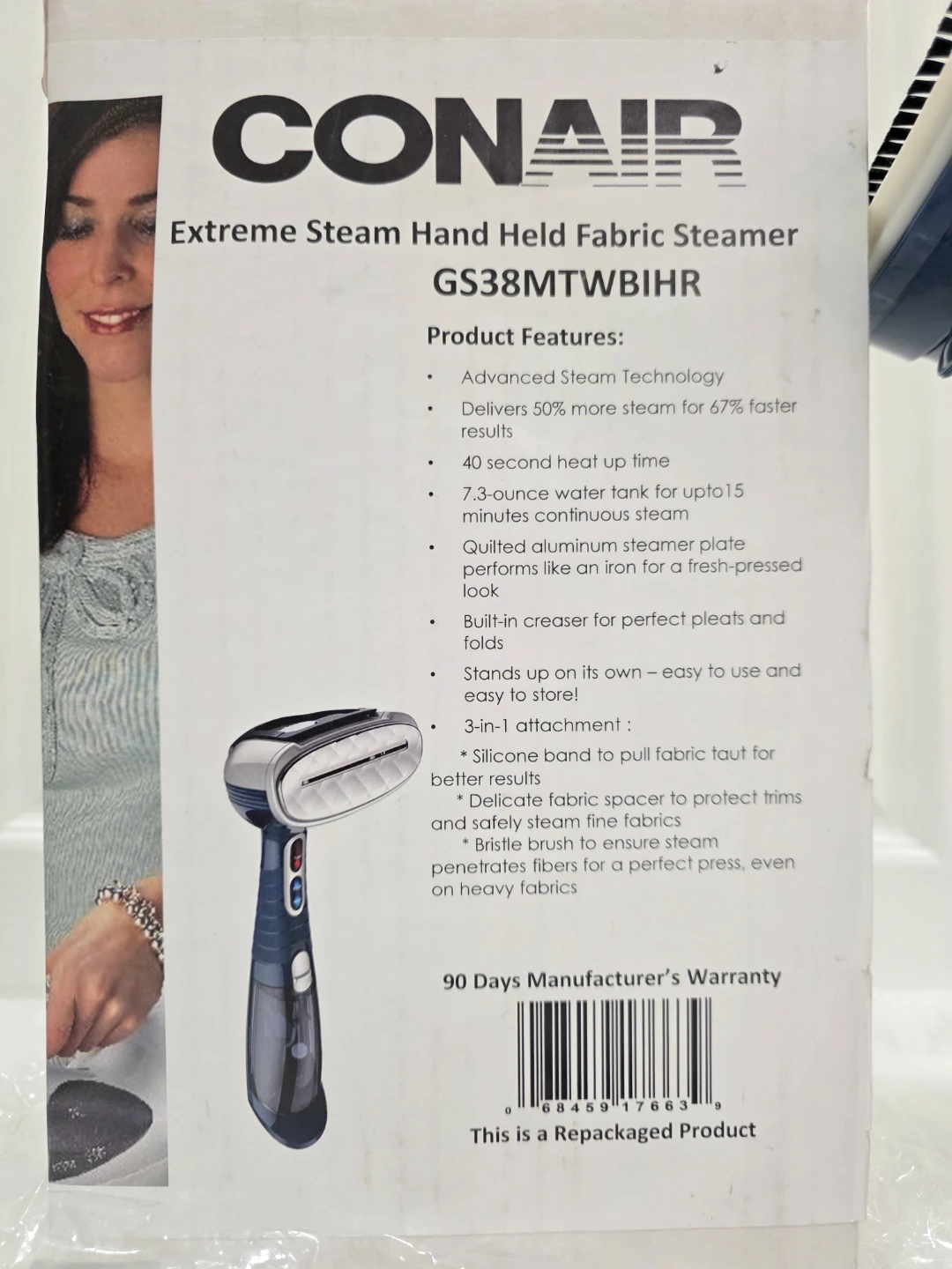 Conair Extreme Steam Hand Held Fabric Steamer GS38MTWBIHR - photo 2