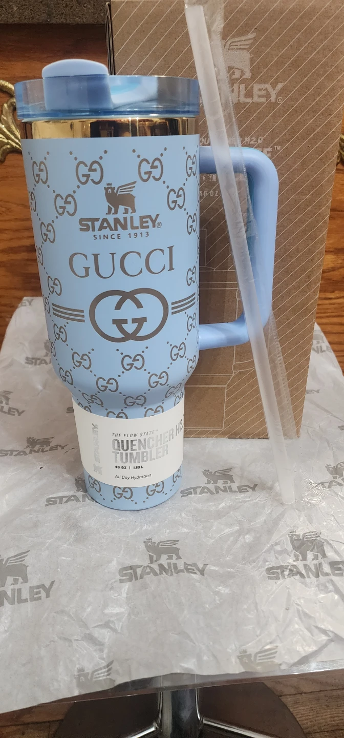 Stanley x Gucci Quencher H2.0 Tumbler 40oz Light Blue