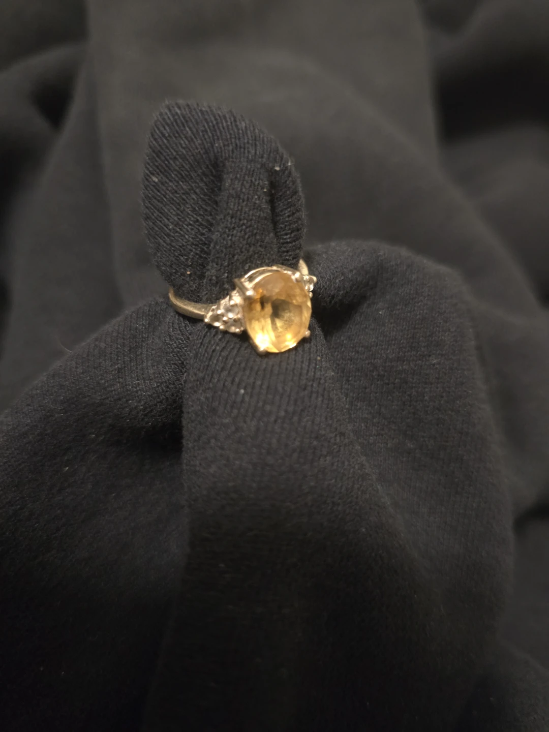 Oval Citrine and Diamond Ring - photo 4