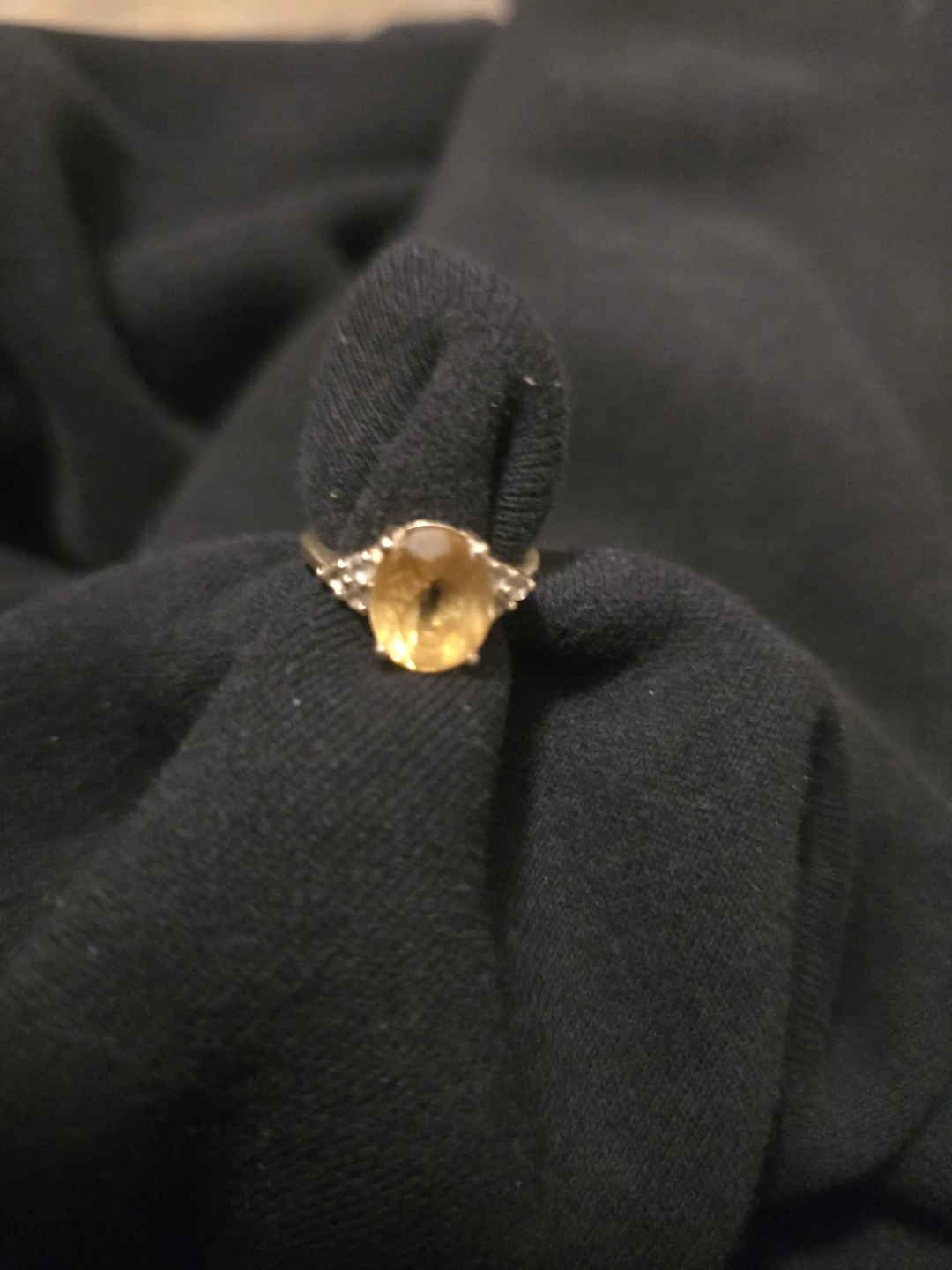 Oval Citrine and Diamond Ring - photo 5