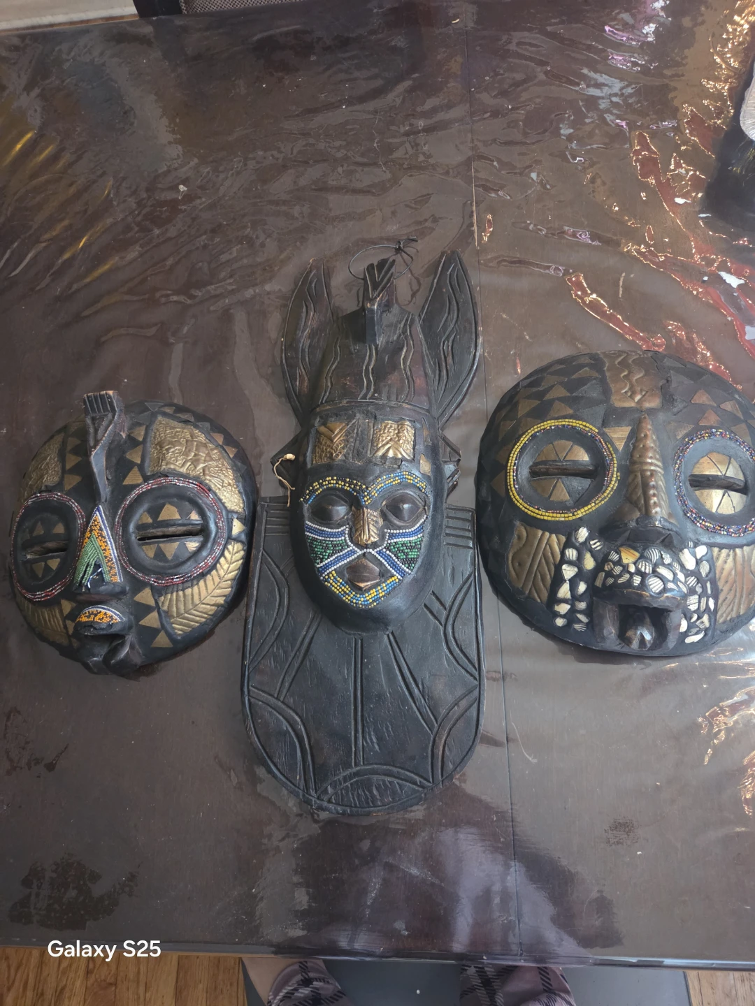 Set of 3 Decorative African Style Masks