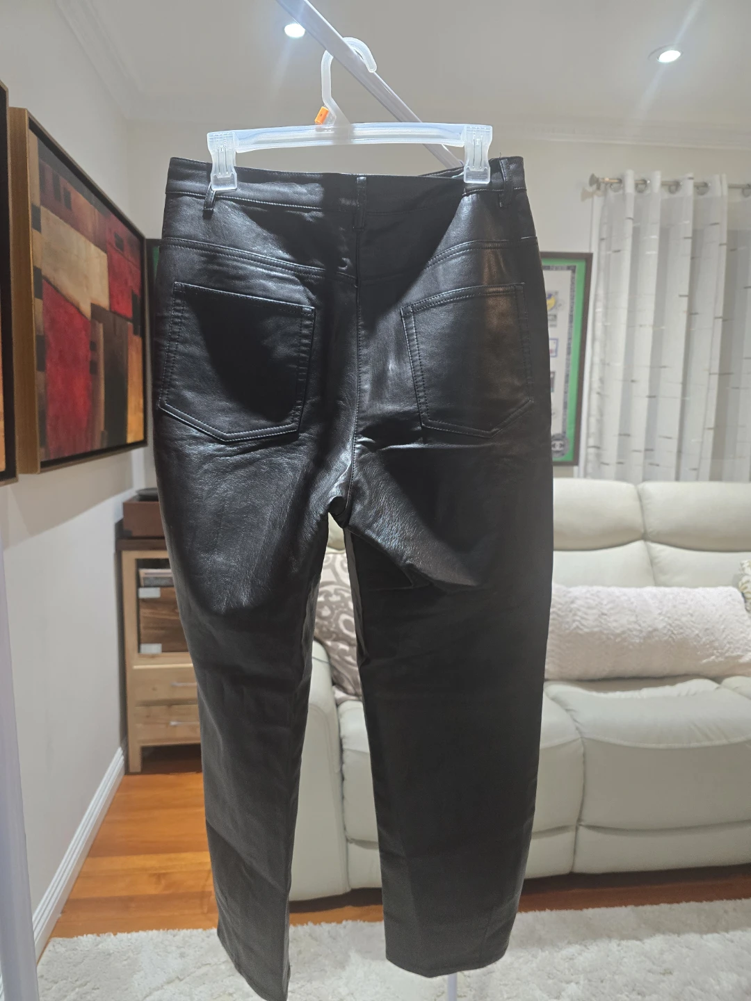 Aritzia Black Faux Leather Pants - photo 3