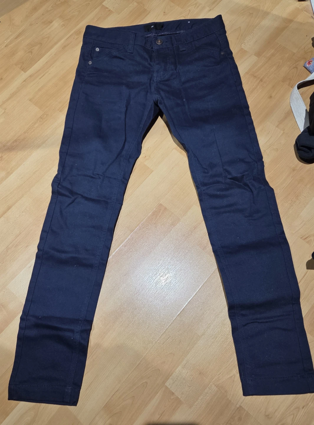 Navy Blue Slim Fit Pants