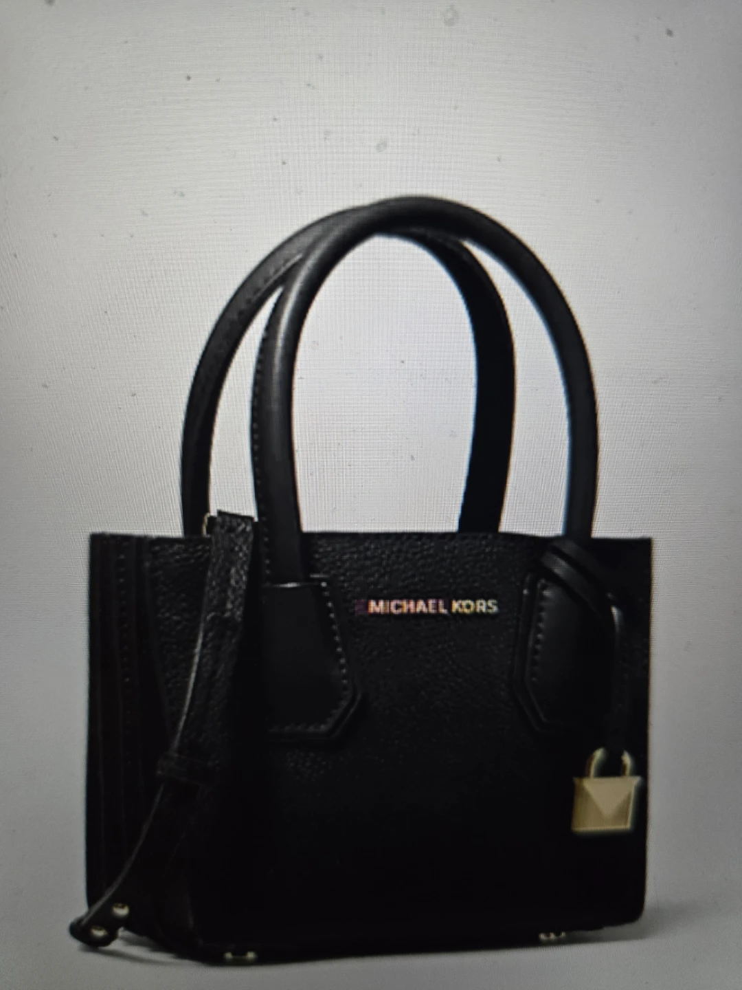 Michael Kors Pebbled Black Leather Satchel Bag
