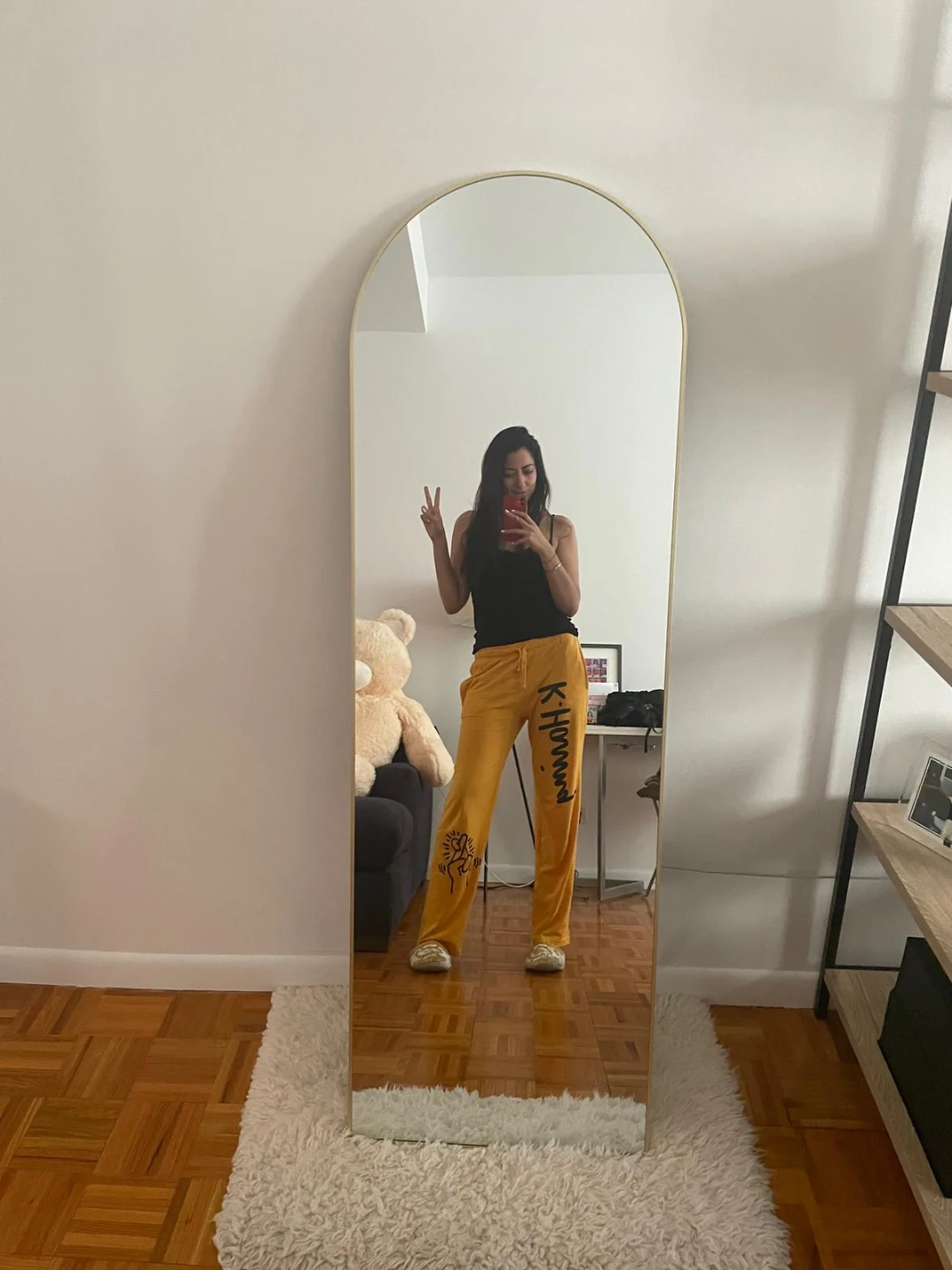 Arched Gold Frame Mirror - photo 2