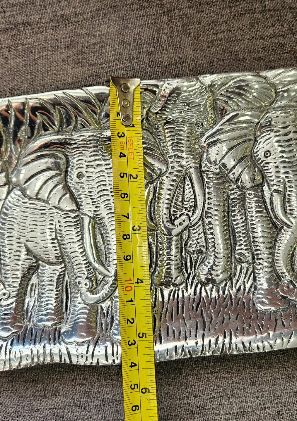 Arthur Court aluminum elephant serving tray - photo 5