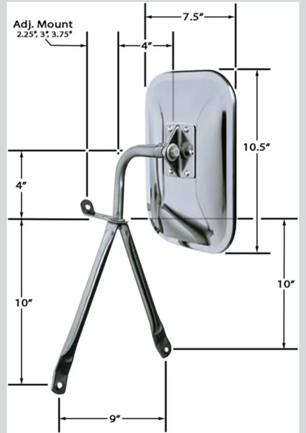 CIPA Truck & Van Mirror - Chrome - photo 4