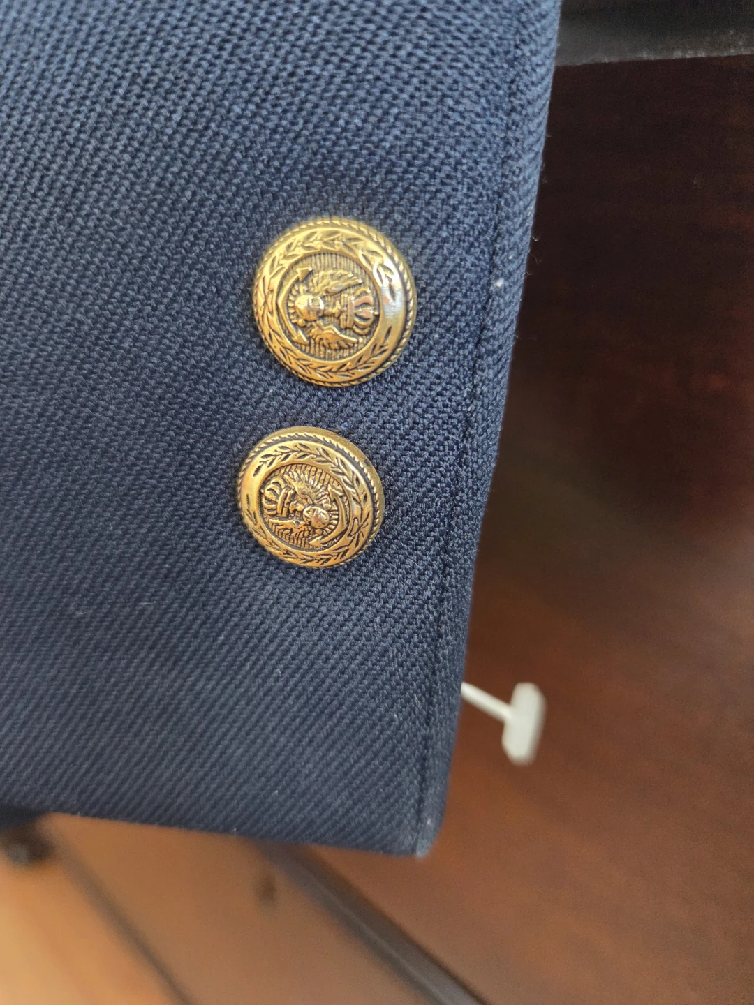 Navy Equestrian Riding Jacket with Red Lining - photo 2