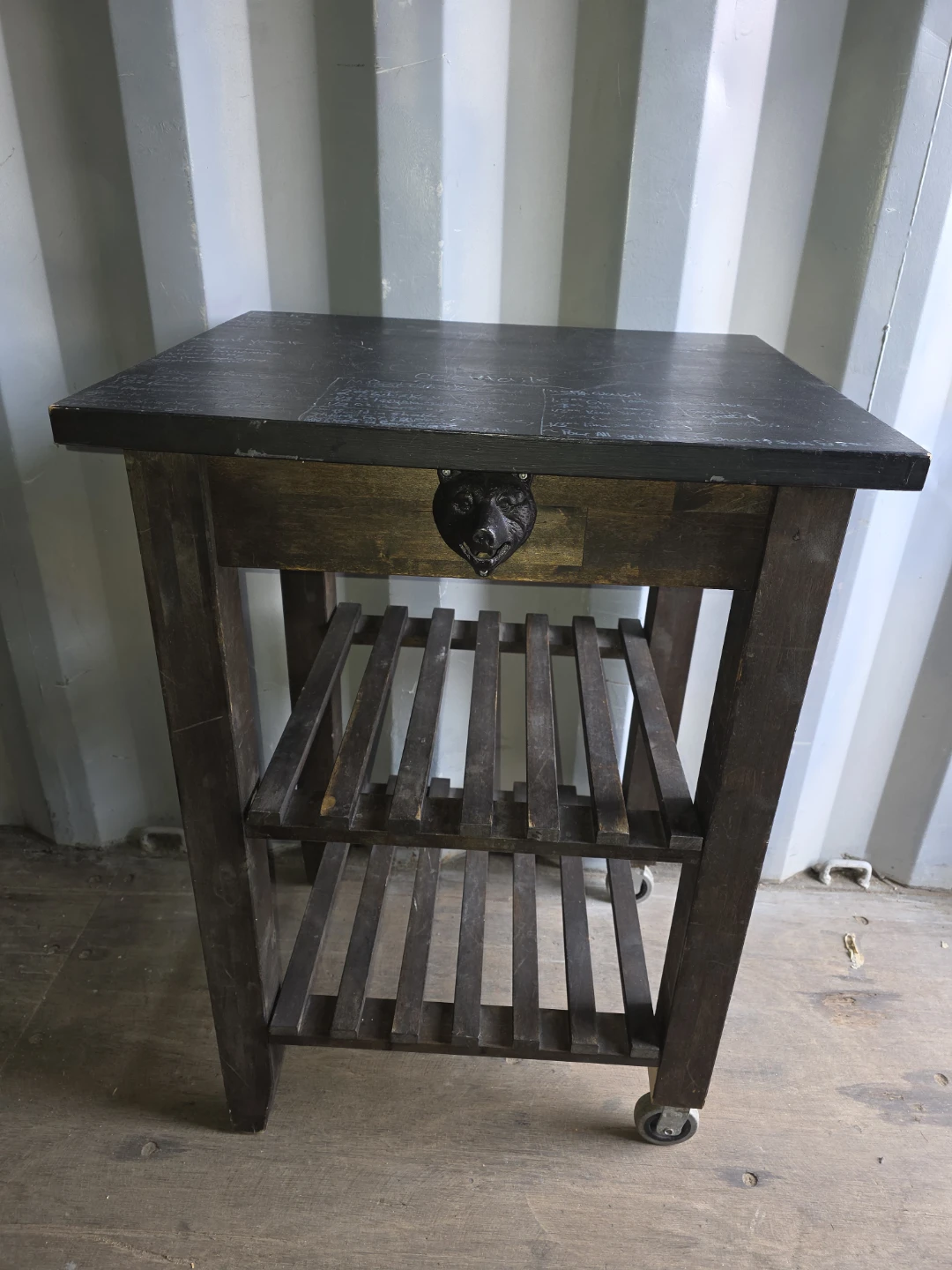 Vintage Kitchen Cart with Drawer and Shelves