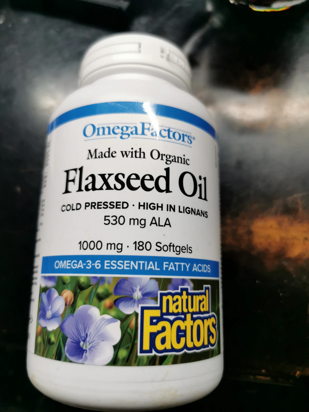 🏆 Natural Factors Flaxseed Oil Softgels - 180 Count
