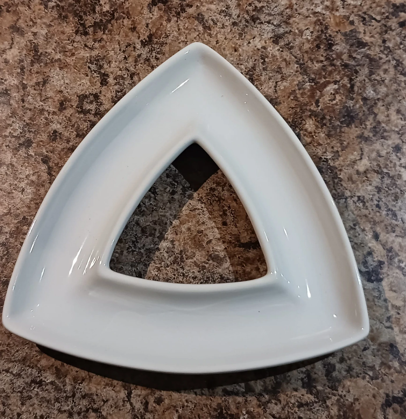 🥕Decora Round Bamboo Tray with Triangle Porcelain Dish - photo 4