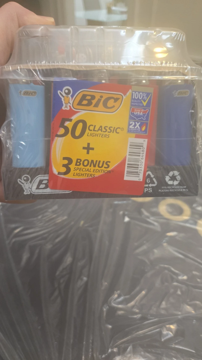 Bic 50 Classic Lighters + 3 Bonus Special Edition Lighters