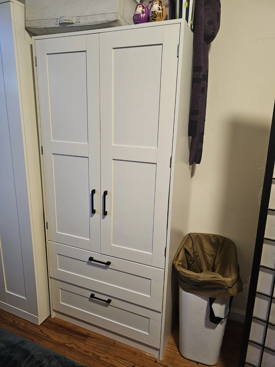 White 2-Door Wardrobe with 2 Drawers - photo 3