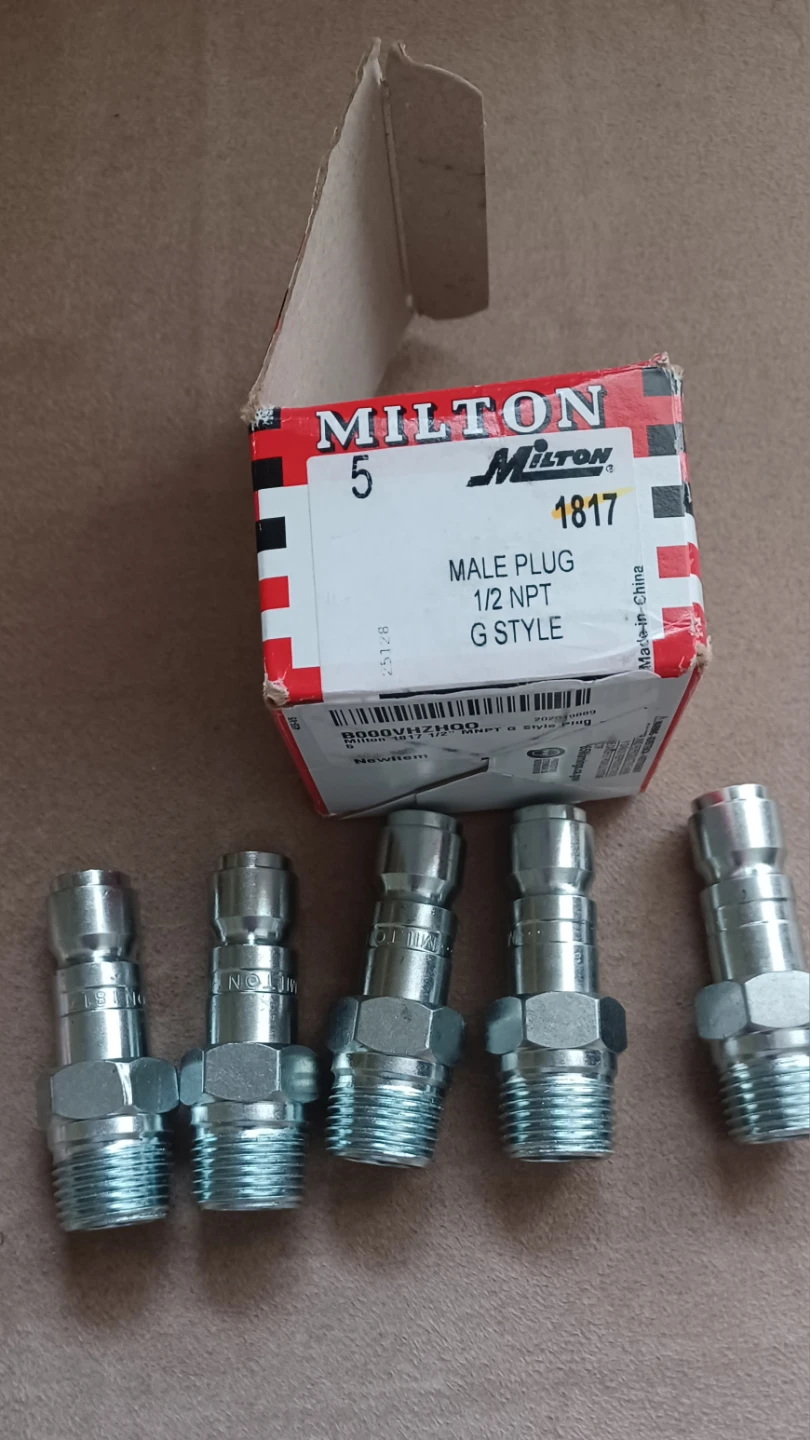 Milton 5-Piece 1/2" NPT G Style Male Plug Set - photo 2