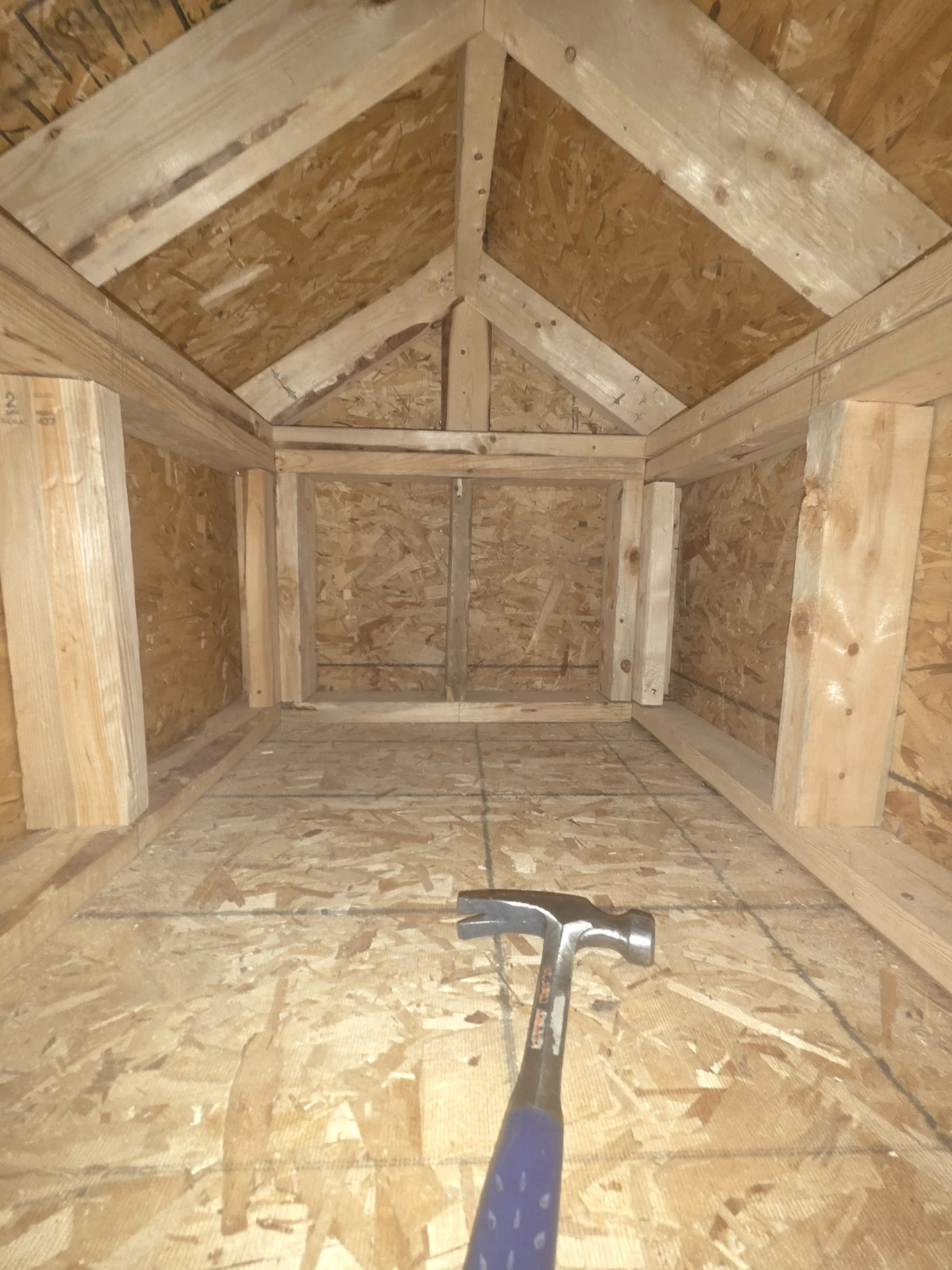 Custom Built Wooden Dog House with Shingled Roof