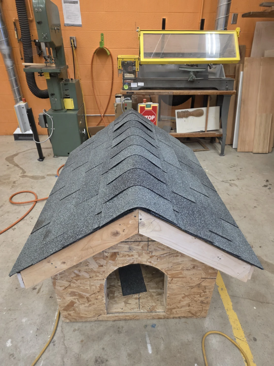 Custom Built Wooden Dog House with Shingled Roof - photo 5