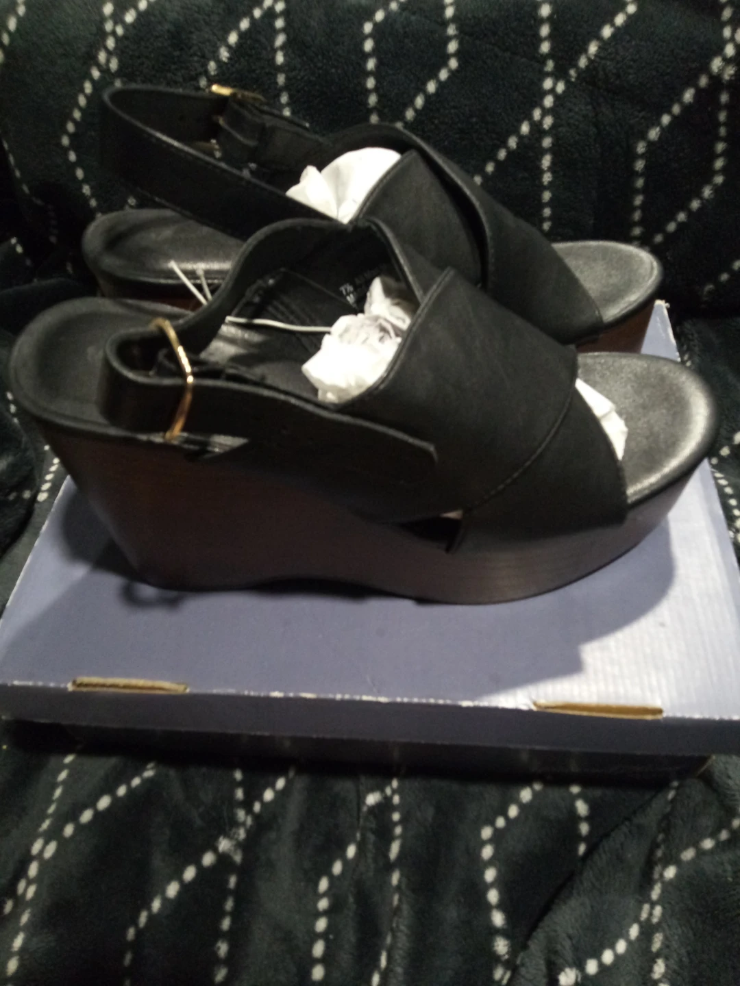 Universal Thread Black Wedge Sandals