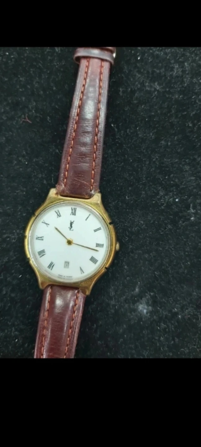 Yves Saint Laurent Quartz Watch with Leather Strap