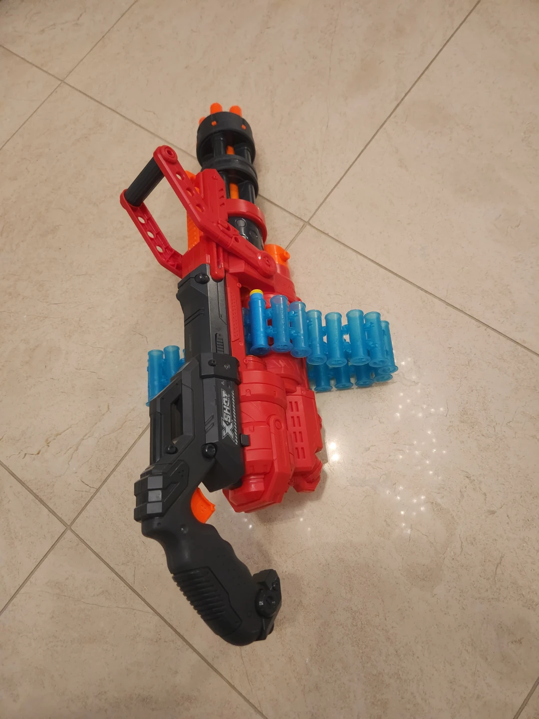 XSHOT Red and Black Toy Gatling Gun