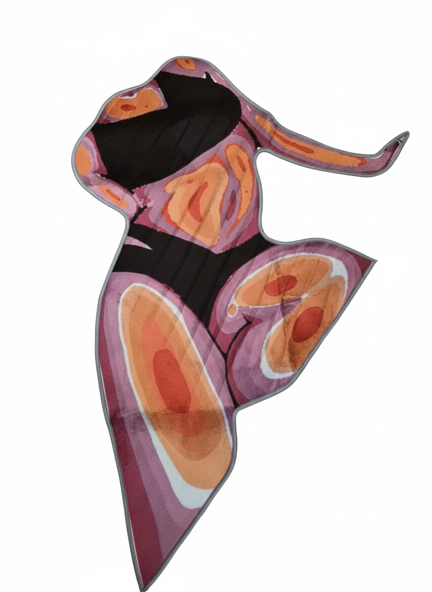 Abstract Thermal Body Art Rug - Heat Map Female Form Bed/Bath