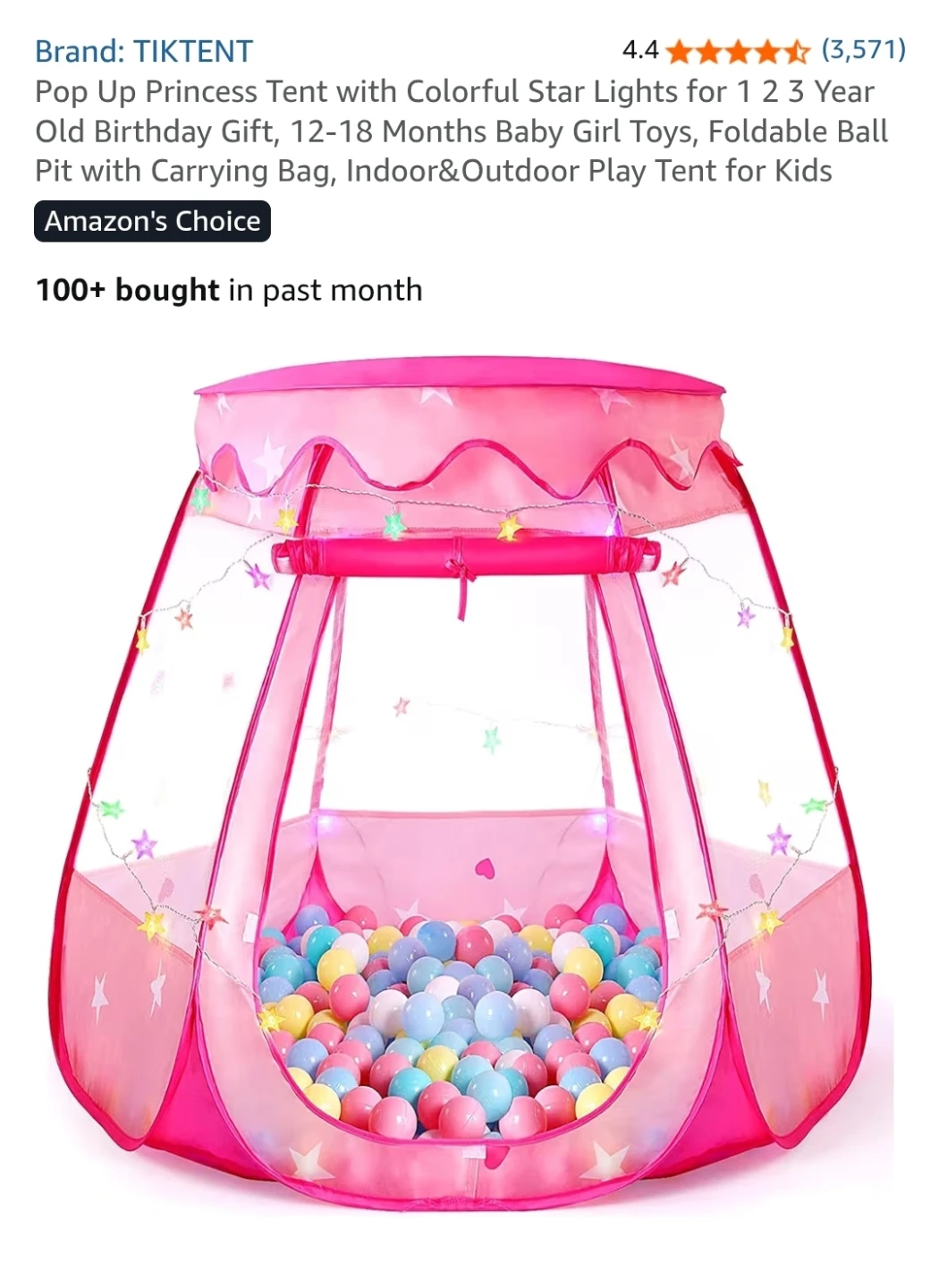 Pop-Up Princess Tent